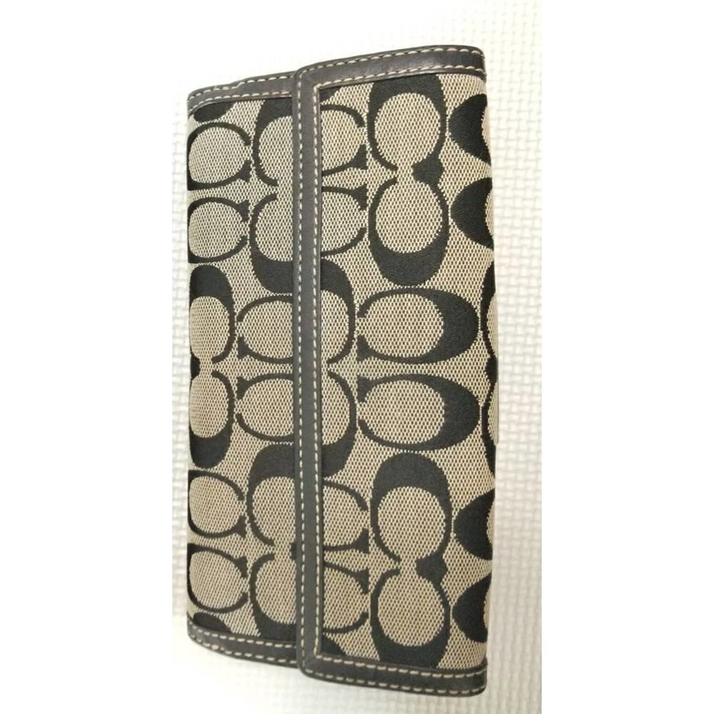 Coach Logo Bifold Wallet with Checkbook. - Picture 2 of 10
